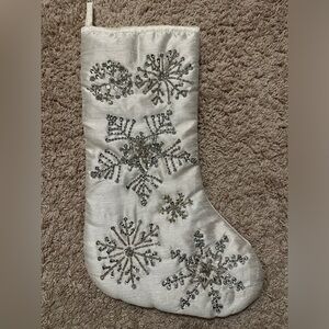 Christmas Stocking 
with Beaded Sequin
Snowflakes